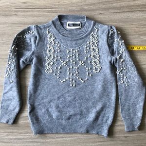 Gray pearl sweater